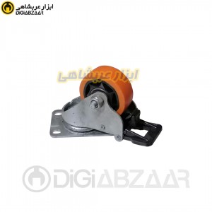 چرخ 7.5 کفی ترمزدار بلبرینگی نارنجی