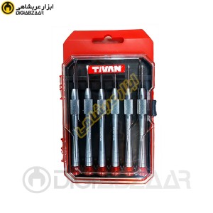 پیچ گوشتی ساعتی 6 پارچه SDS6 تیوان TIVAN