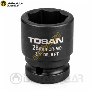 بکس 28 میل کوتاه مشکی 3.4 اینچ 6 پر توسن TOSAN