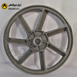 فلکه کمپرسور کونیک شده تک تسمه A مخصوص بلوک 6065 (قطر 32 سانت و داخلی 22 تا 24 میل)