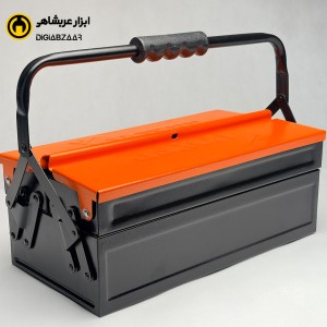 جعبه ابزار فلزی 2 طبقه وکسر 40 سانت 