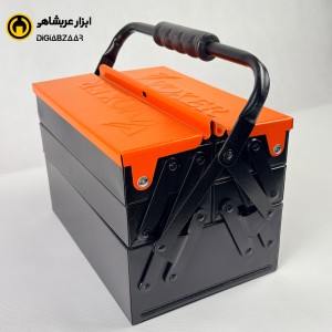 جعبه ابزار فلزی 3 طبقه وکسر 30 سانت  