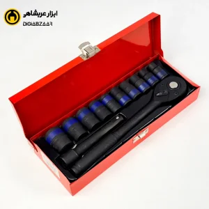جعبه بکس مشکی 12 پارچه 6 پر درایو 1.2 اینچ دی کی DEKE مدل G-20017