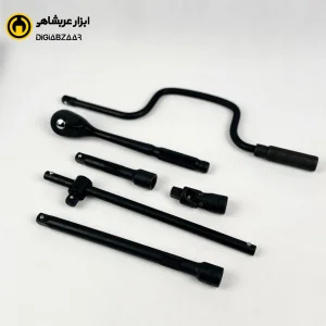 جعبه بکس مشکی 24 پارچه 6 پر درایو 1.2 اینچ درجه یک مستر تولز تایوان مدل AS424MV-T