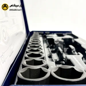 جعبه بکس مشکی 24 پارچه 6 پر درایو 1.2 اینچ درجه یک مستر تولز تایوان مدل AS424MV-T