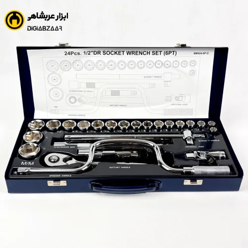 جعبه بکس سفید 24 پارچه 6 پر 1.2 اینچ درجه یک مستر تولز تایوان مدل BM424-6P-D