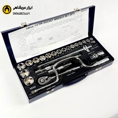 جعبه بکس سفید 24 پارچه 6 پر 1.2 اینچ درجه یک مستر تولز تایوان مدل BM424-6P-D