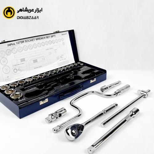 جعبه بکس سفید 24 پارچه 6 پر 1.2 اینچ درجه یک مستر تولز تایوان مدل BM424-6P-D