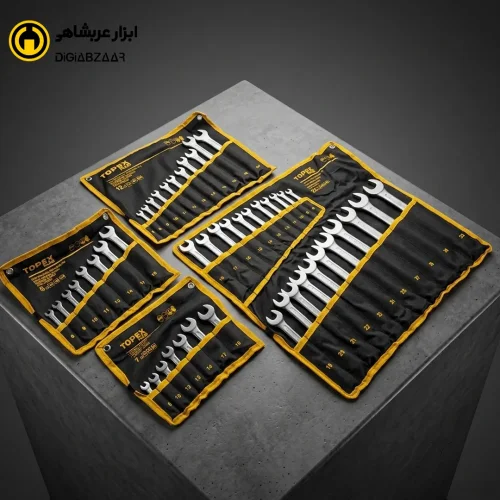 آچار یکسر تخت یکسر رینگی 7 پارچه تاپکس مدل YP-8-19 MM