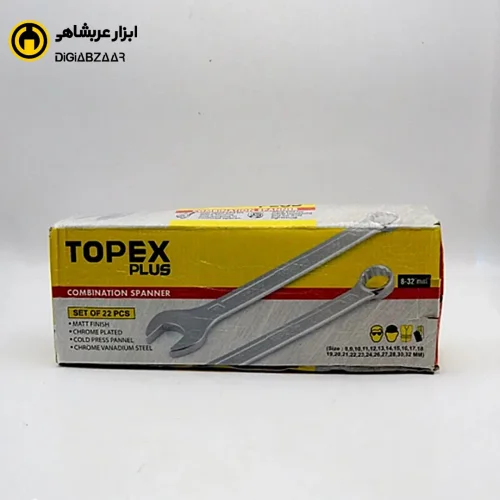 ست آچار یکسر تخت یکسر رینگی 22 پارچه تاپکس