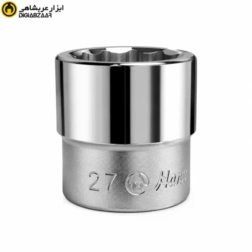 بکس 27 میلی‌متر 1/2 اینچ کوتاه سفید 12 پر هنس HANS
