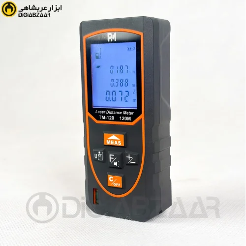 متر لیزری 120 متری نور سبز شارژی پی ام PM مدل TMG 120 ( گارانتی 12 ماهه)