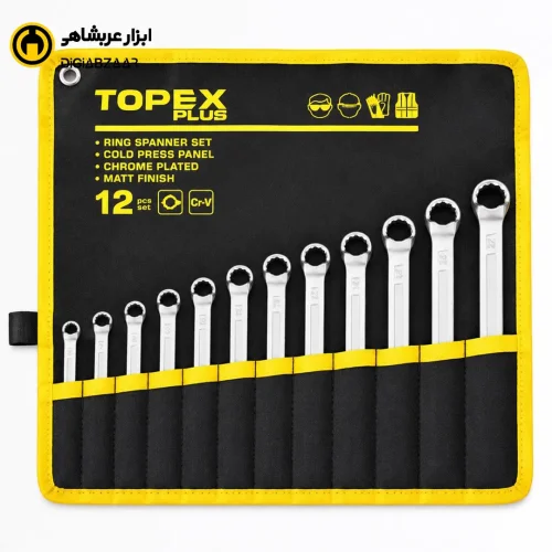 آچار دو سر رینگی 12 عددی کیفی تاپکس ( از سایز 6 تا سایز 32 )