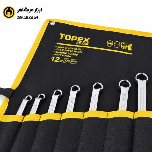 آچار دو سر رینگی 12 عددی کیفی تاپکس ( از سایز 6 تا سایز 32 )