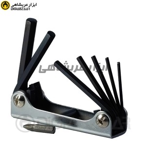 آلن چاقویی شش گوش 7 عددی هنس (HANS) مدل 1676597M