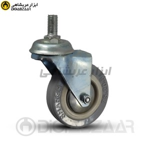 چرخ 7.5 سانتیمتری گردان پیچی طوسی