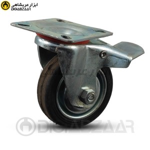 چرخ 7 سانتیمتری گردان  ترمزدار بوشی