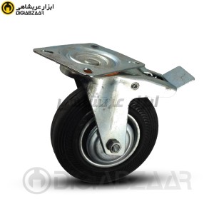 چرخ 12.5 سانتیمتری گردان ترمزدار بوشی