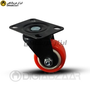 چرخ 4 سانتیمتری گردان معمولی بلبرینگی نارنجی