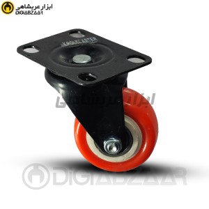 چرخ 5 سانتیمتری گردان معمولی بلبرینگی نارنجی