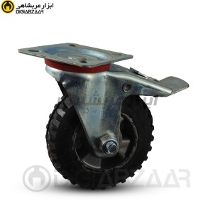 چرخ 12 سانتیمتری گردان ترمزدار دایکاست