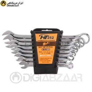 مجموعه 8 عددی آچار یکسر تخت یکسر رینگی مدل HT 252