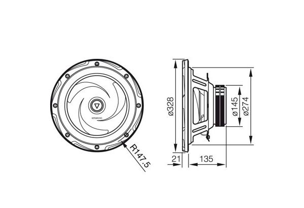 ساب ووفر کنوود مدل   Kenwood KFC-W3010