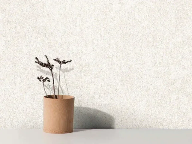 کاغذ دیواری هاش دو او H2O طرح ساده کرم / کد 903C