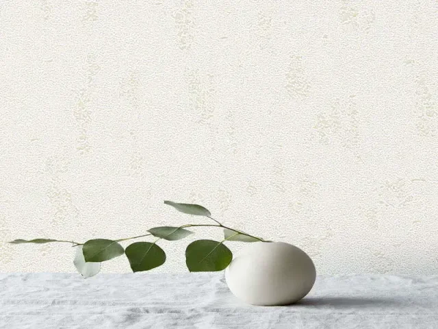 کاغذ دیواری هاش دو او H2O  طرح ساده کرم / کد 904C