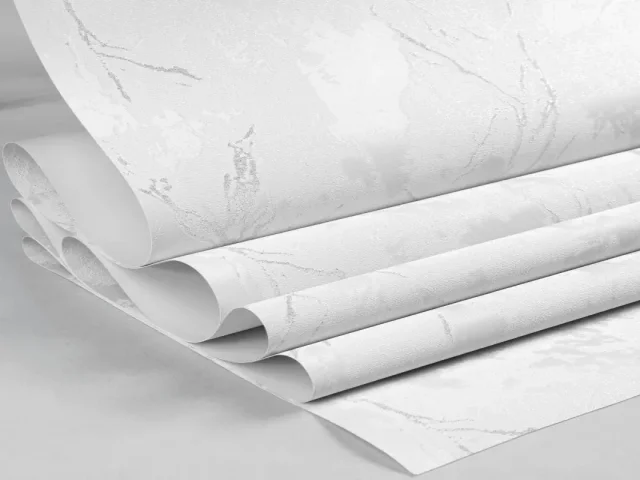 کاغذ دیواری هاش دو او H2O  طرح رگه‌دار سفید/ کد 918W