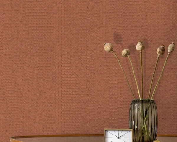 کاغذ دیواریکربن 3/carbon3  طرح بافت نارنجی / عنابی کد ۱۰۲۵۴