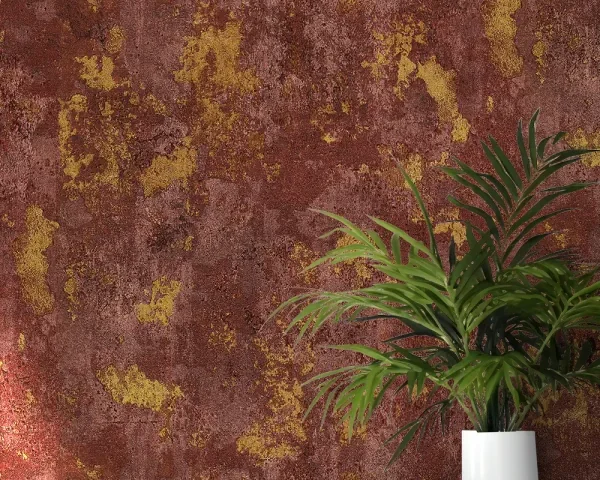 کاغذ دیواری کربن 3/carbon3 طرح پتینه قرمز / نارنجی کد ۱۰۳۲۳