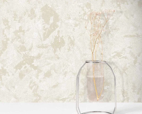 کاغذ دیواریکربن2/ carbon2  طرح پتینه کرم کد ۱۰۱۲۸