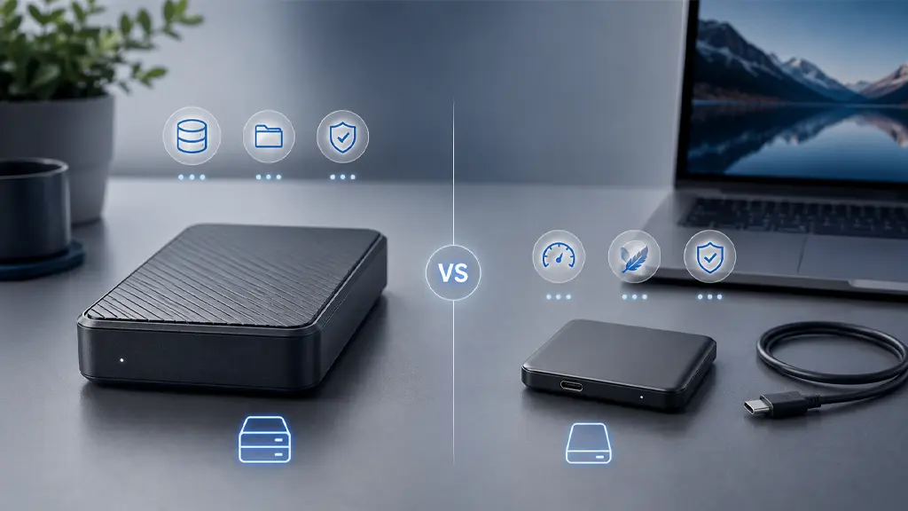 مقایسه هارد دیسک اکسترنال HDD با حافظه SSD اکسترنال