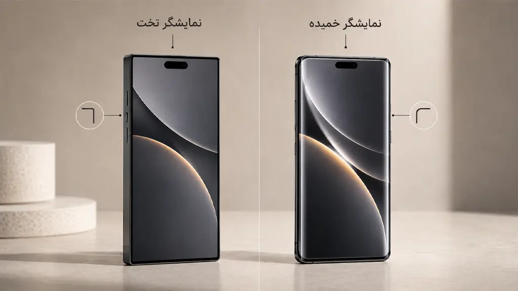 تفاوت انتخاب محافظ صفحه برای نمایشگر تخت و خمیده
