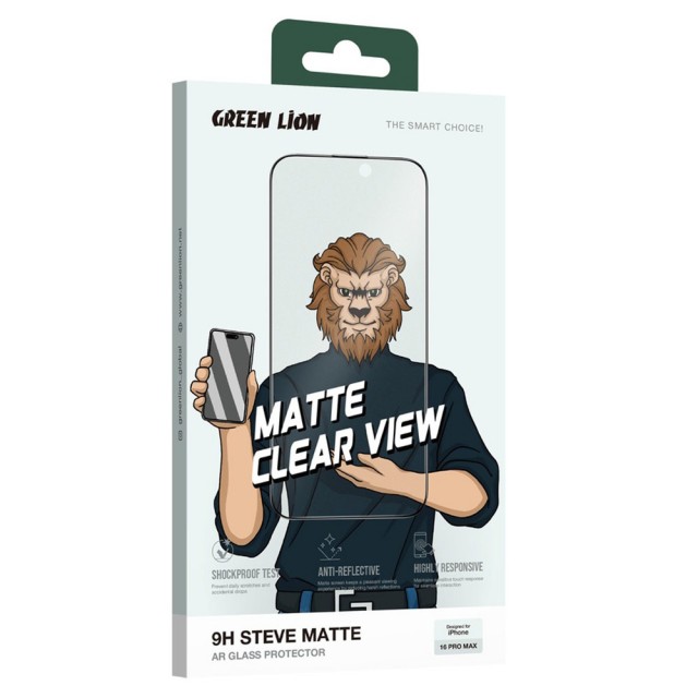گلس مات گرین لاین 9H Steve Matte آیفون iPhone 16 Pro Max