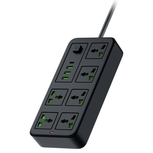 چندراهی و شارژر پرودو بلو مدل PB-6ACPS1C3A-BK توان 2000 وات