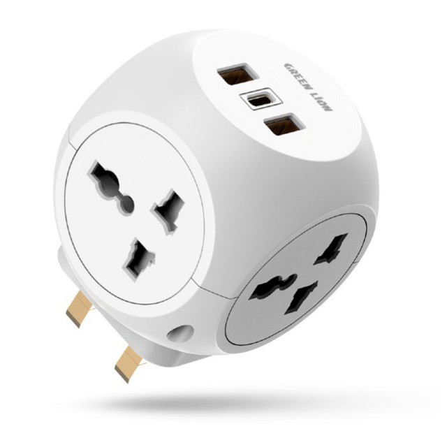 آداپتور مسافرتی گرین لاین مدل Multi Port Travel Adapter GNMPTLAD4WWH توان 3250 وات