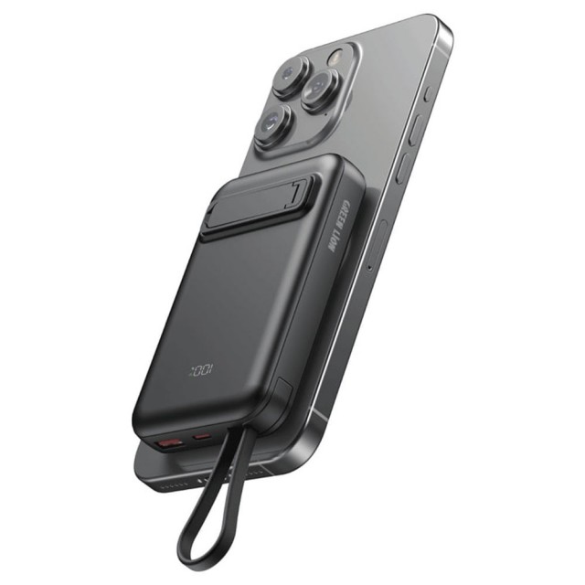 پاوربانک مگ سیف گرین لاین مدل DXB Magsafe ظرفیت 10000 میلی آمپر ساعت توان 22.5 وات