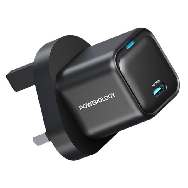 شارژر دیواری پاورولوژی مدل Ultra-Compact GaN Charger PWCUQC016 توان 20 وات