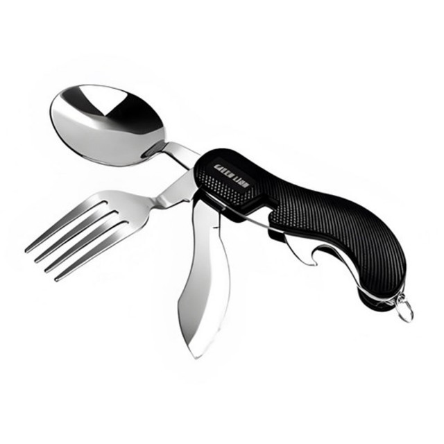ست قاشق و چنگال مسافرتی گرین لاین Green Lion 4 in 1 Cutlery Set GN4IN1CSETBK