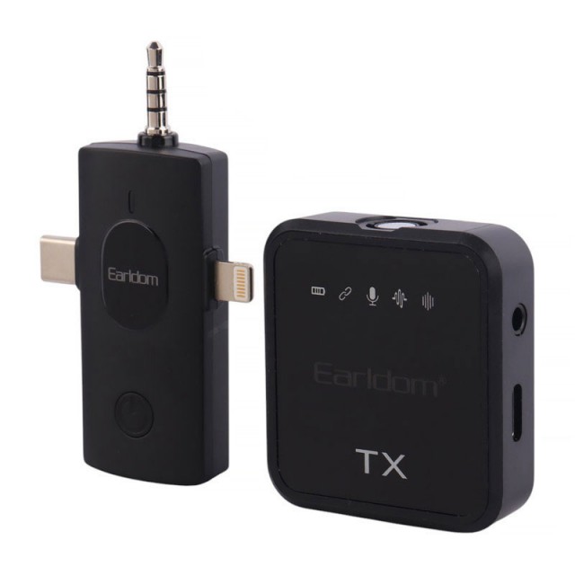 میکروفون یقه‌ای بی سیم ارلدام مدل MC12 تایپ سی/لایتنینگ/AUX