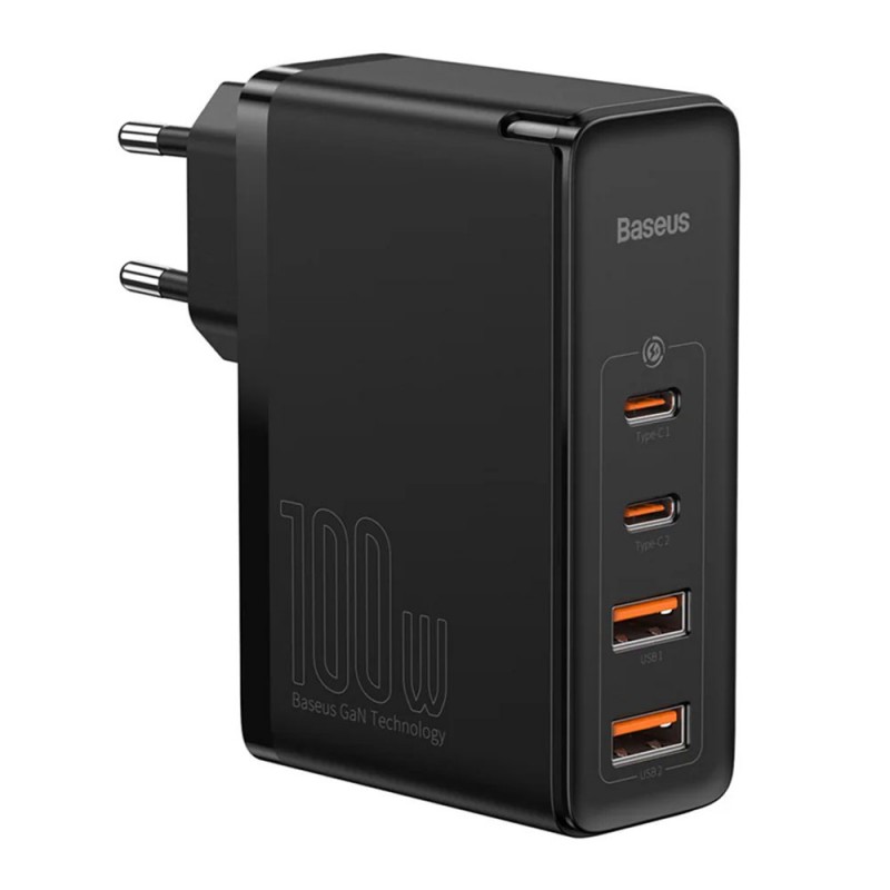شارژر دیواری بیسوس GaN2 Pro Quick Charger CCGAN2P-L01 توان 100 وات با کابل