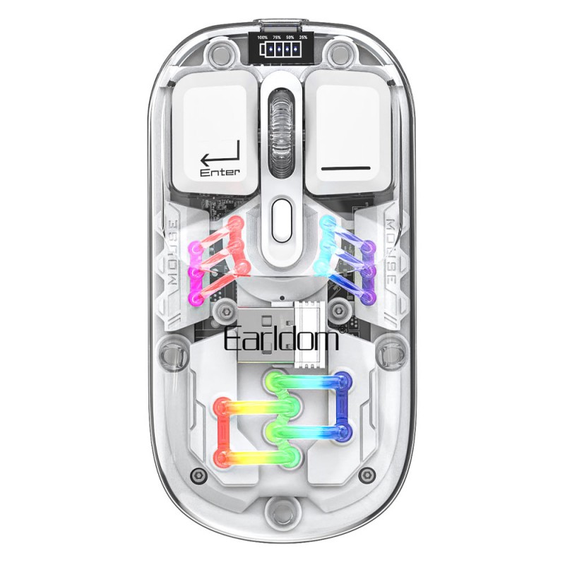 ماوس بی سیم شفاف ارلدام KM16