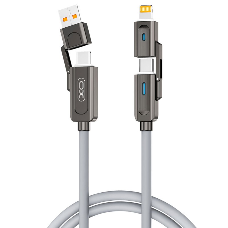 کابل شارژ چهار سر ایکس او مدل XO-NB275 طول 1 متر توان 60 وات