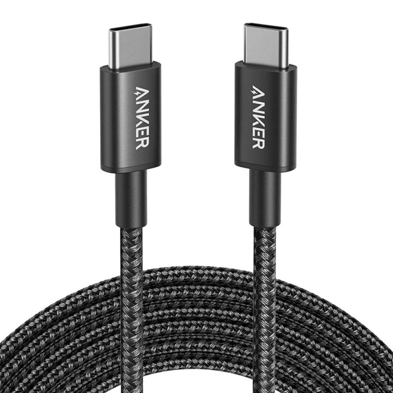 کابل شارژ USB-C به USB-C انکر مدل Ultra-Durable A8753 طول 1.8 متر توان 60 وات