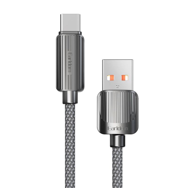 کابل شارژ USB به Type-C ارلدام مدل EC-187C طول 1 متر توان 2.4 آمپر