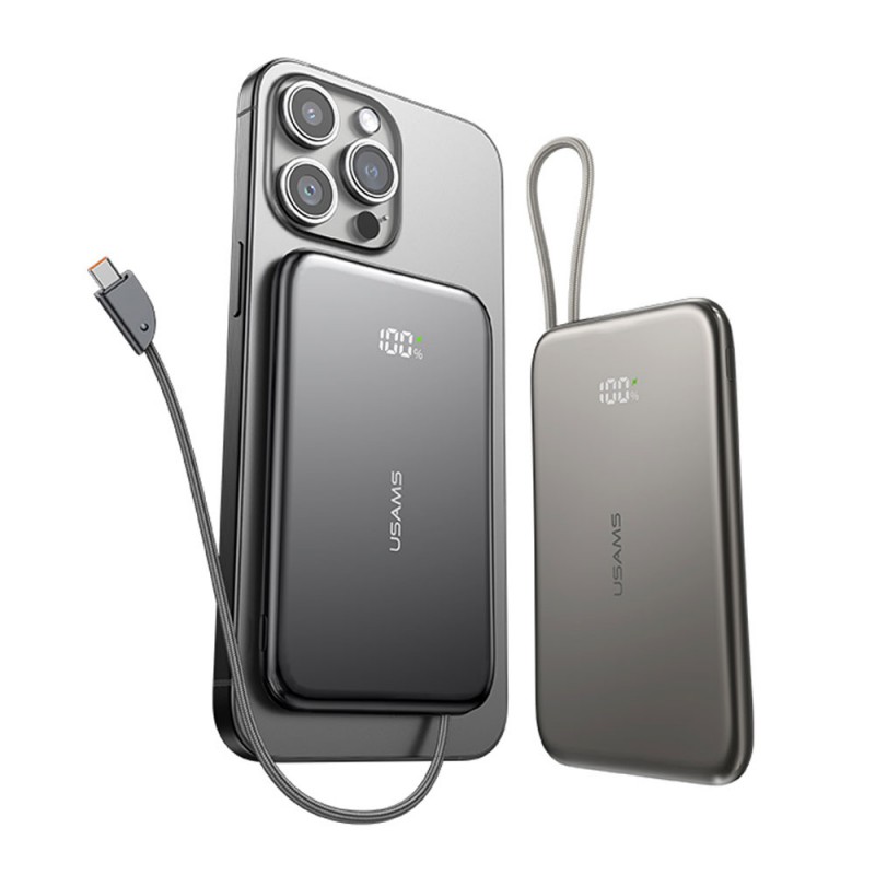 پاوربانک وایرلس مگنتی یوسمز مدل CD227 ظرفیت 5000 میلی آمپر ساعت توان 20 وات