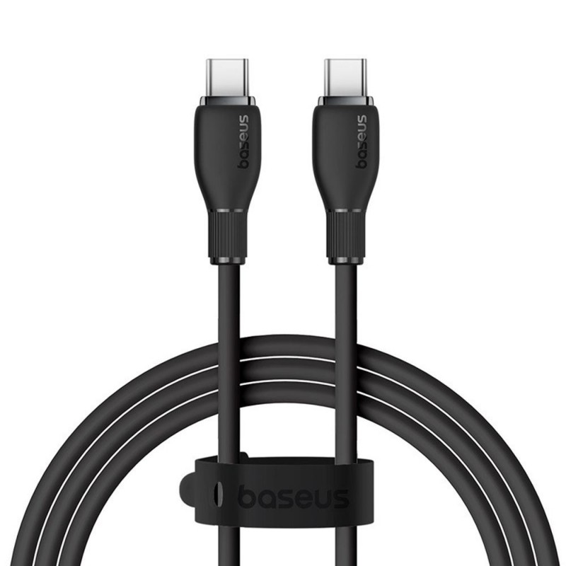 کابل شارژ USB-C به USB-C بیسوس مدل Pudding CB000055 P10355702111-B2 طول 2 متر توان 100 وات