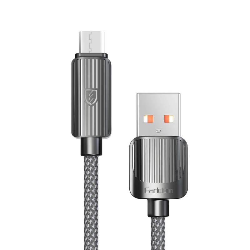 کابل شارژ USB به micro USB ارلدام مدل EC-187M طول 1 متر توان 2.4 آمپر